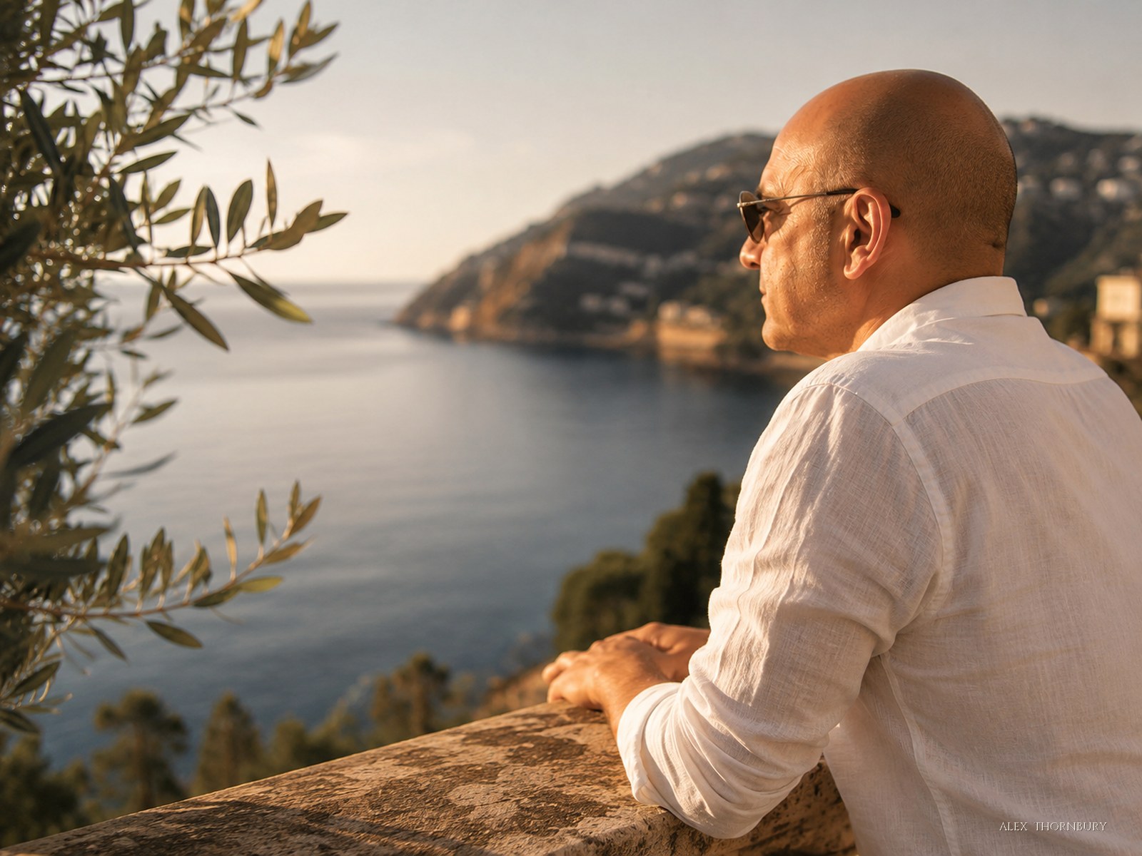 Alex Thornbury on a Mediterranean villa terrace